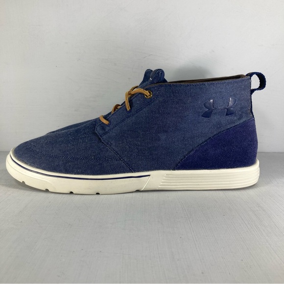 Under Armour Street Encounter Mid Denim Sneakers 1287194-410 Navy Blue Men 13 - Picture 2 of 9